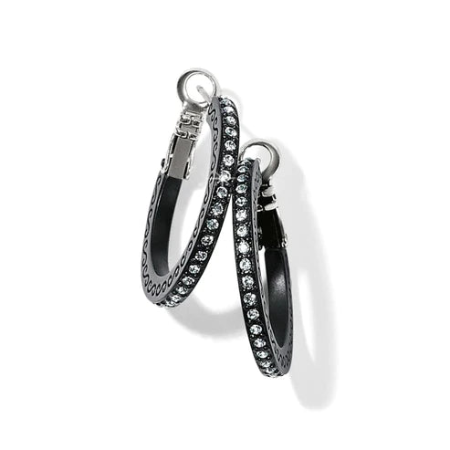 Brighton | Meridian Eclipse Small Hoop Earring in Black - Giddy Up Glamour Boutique
