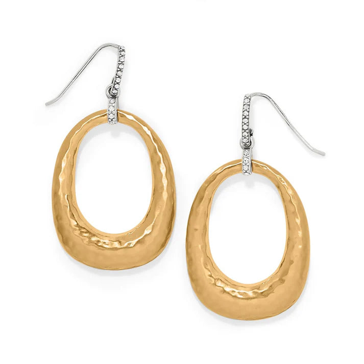 Brighton | Meridian Geo Open Hoop French Wire Earrings in Two Tone