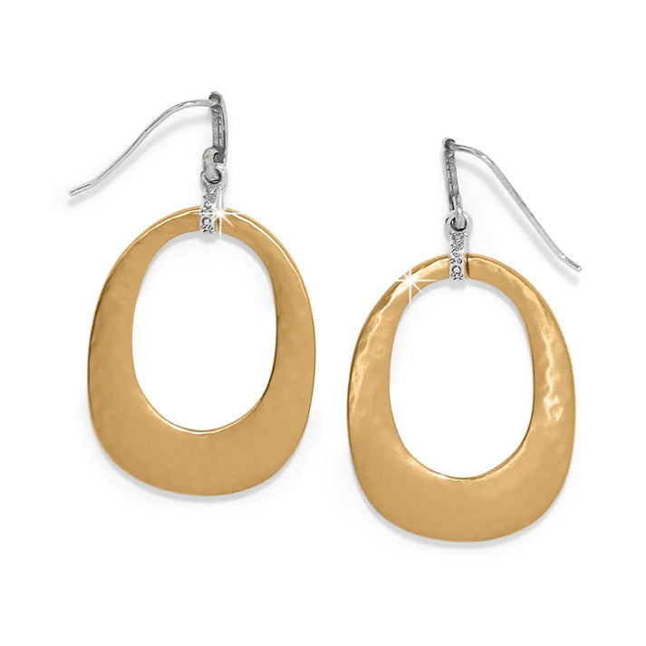 Brighton | Meridian Geo Open Hoop French Wire Earrings in Two Tone