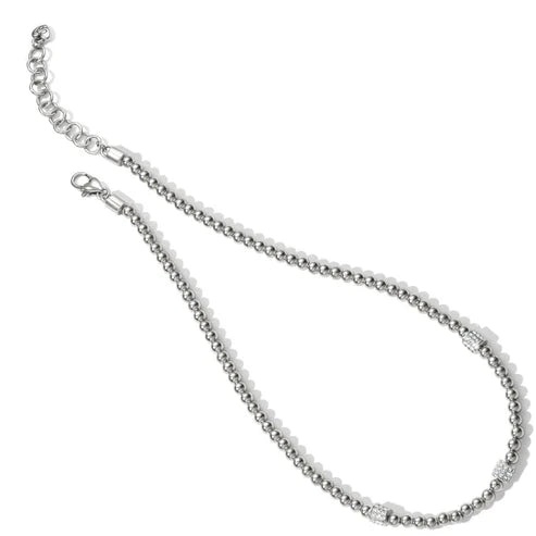 Brighton | Meridian Petite Beads Station Necklace in Silver