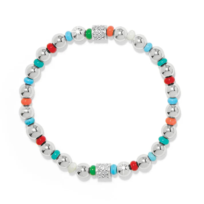 Brighton | Meridian Petite Stretch Bracelet in Silver and Multicolor