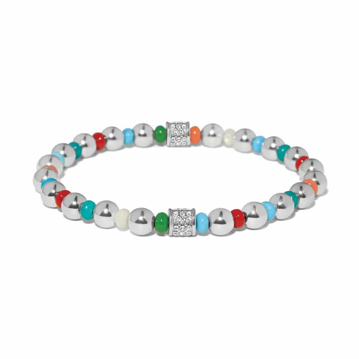 Brighton | Meridian Petite Stretch Bracelet in Silver and Multicolor