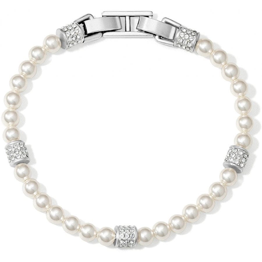 Brighton | Meridian Petite Silver Tone Pearl Bracelet