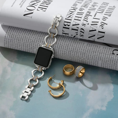 Brighton | Meridian Tempo Watch Band in Silver Tone - Giddy Up Glamour Boutique