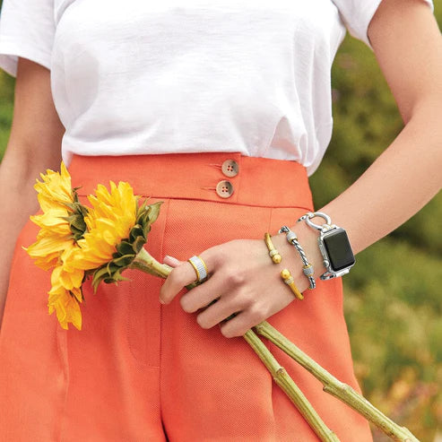 Brighton | Meridian Tempo Watch Band in Silver Tone - Giddy Up Glamour Boutique