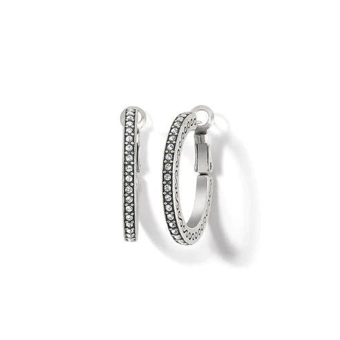 Brighton | Meridian Thin Small Hoop in Silver Tone - Giddy Up Glamour Boutique