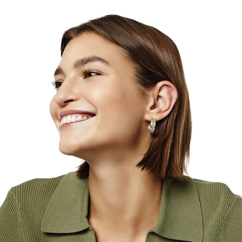 Brighton | Meridian Two Tone Hoop Earrings - Giddy Up Glamour Boutique