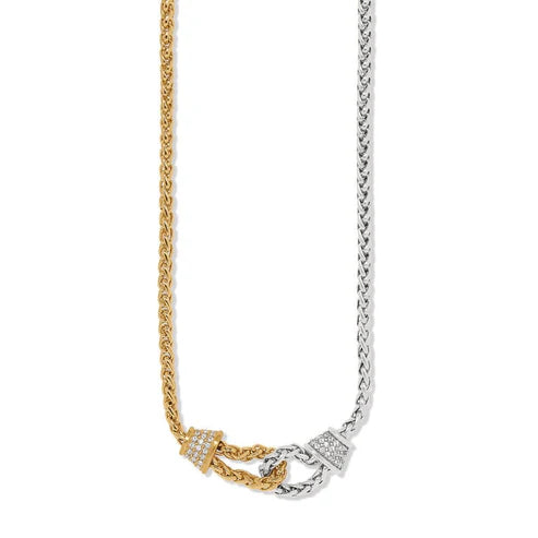 Brighton | Meridian Ventus Two Tone Short Necklace in Silver and Gold