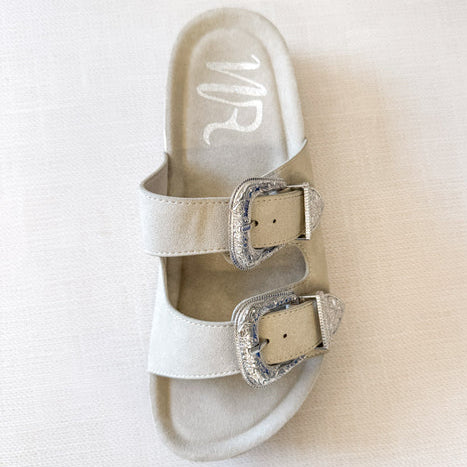 Online Exclusive | Mickie Western Slides in Cream
