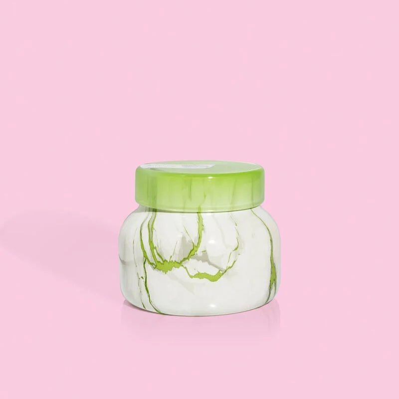 Capri Blue | 8 oz. Marble Petite Jar Candle in Limelight | Honeydew Crush - Giddy Up Glamour Boutique