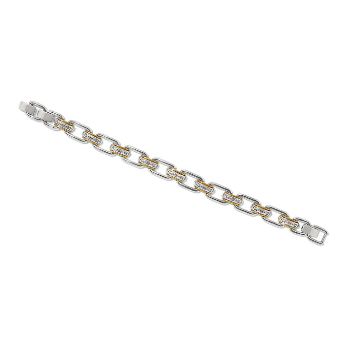 Brighton | Mosaic Two Tone Links Bracelet in Gold and Silver