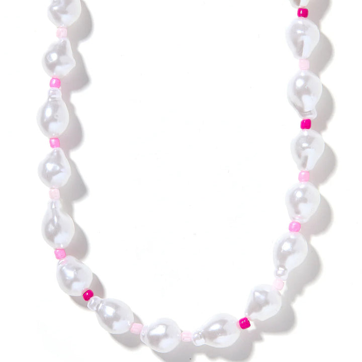 Linny Co | Maris Pearl Necklace in Pink Multi
