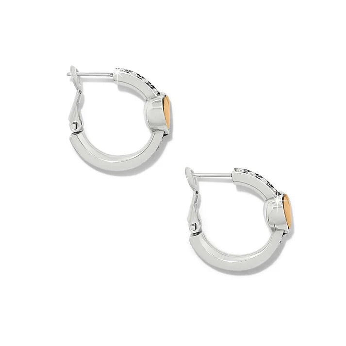 Brighton | Mystery Of Love Golden Heart Hoop Earrings in Two Tone