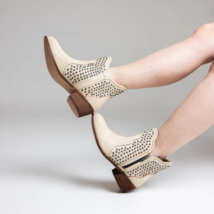 Online Exclusive | Nailed it Stud Ankle Boot in White