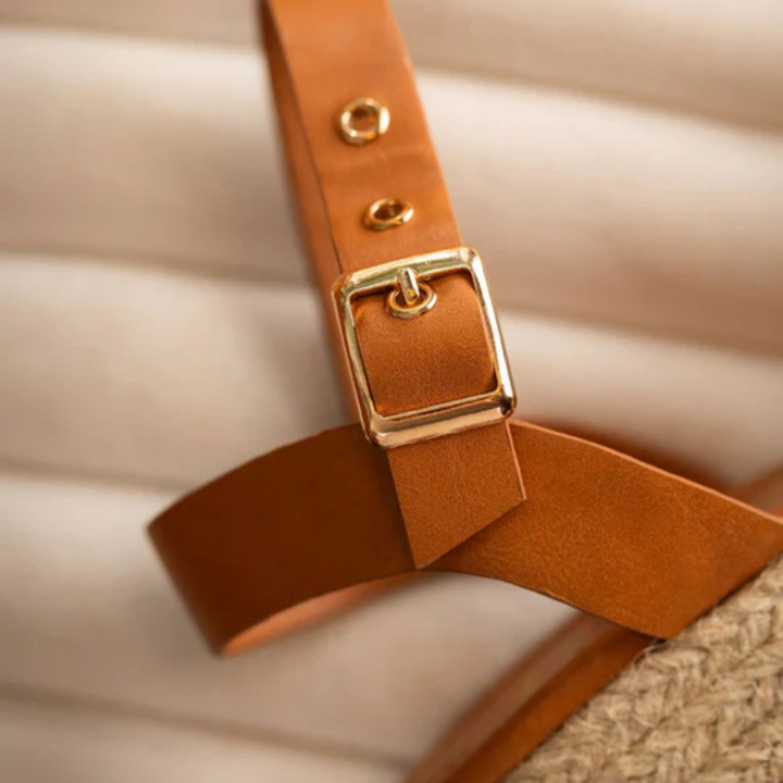 Online Exclusive | Nana Platform Open-Toe Sandals in Khaki