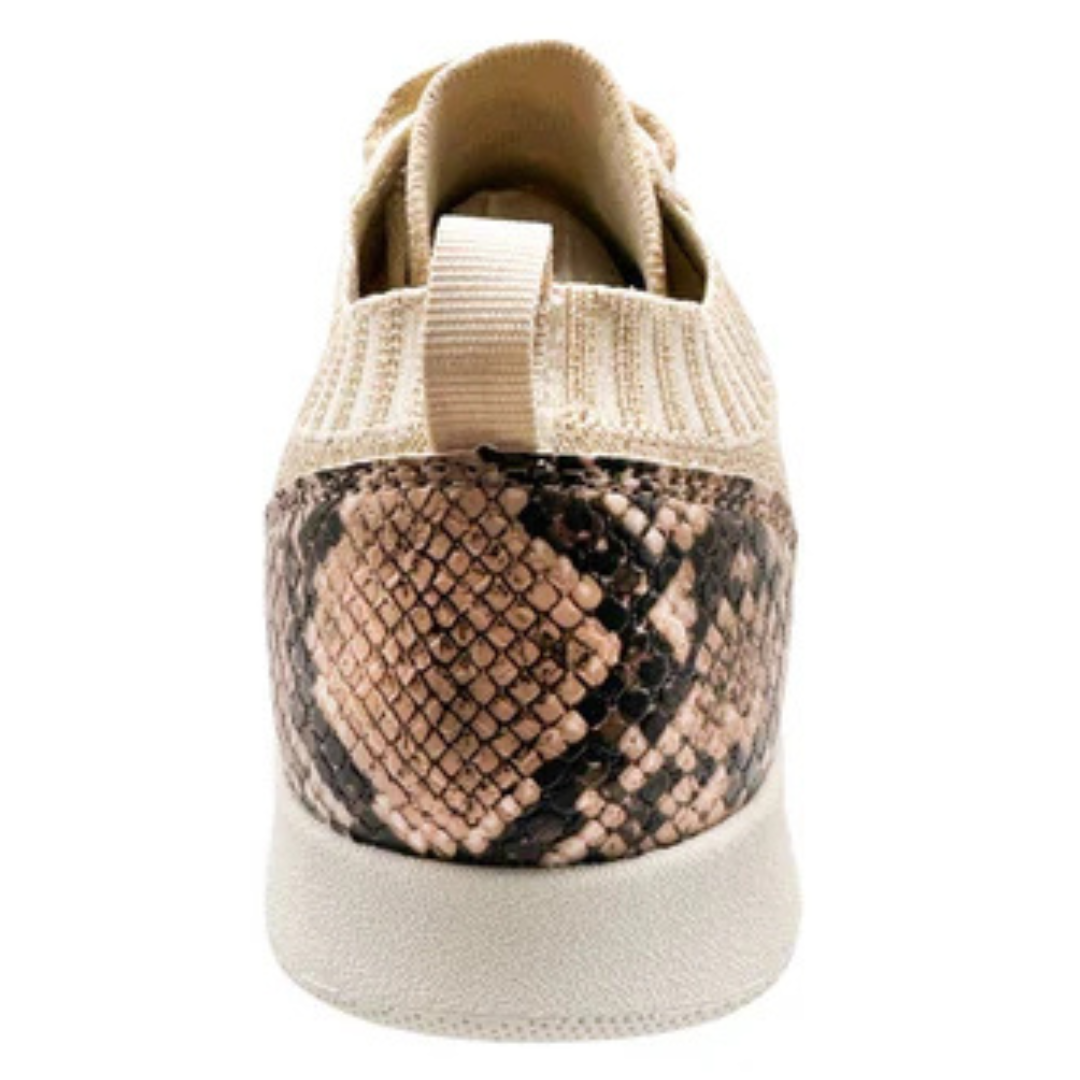 Online Exclusive | Novah Sneakers in Cream Faux Snake Print