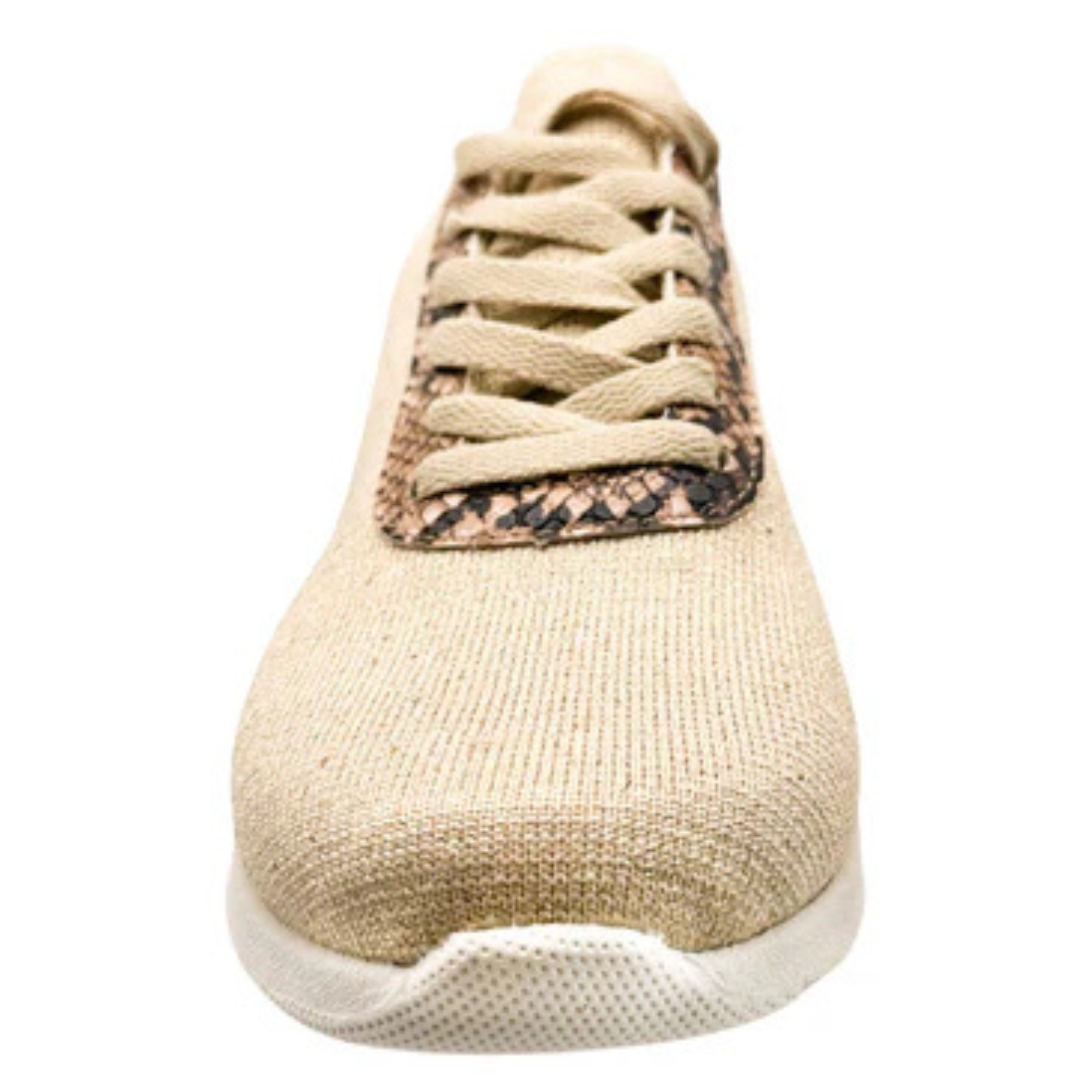 Online Exclusive | Novah Sneakers in Cream Faux Snake Print