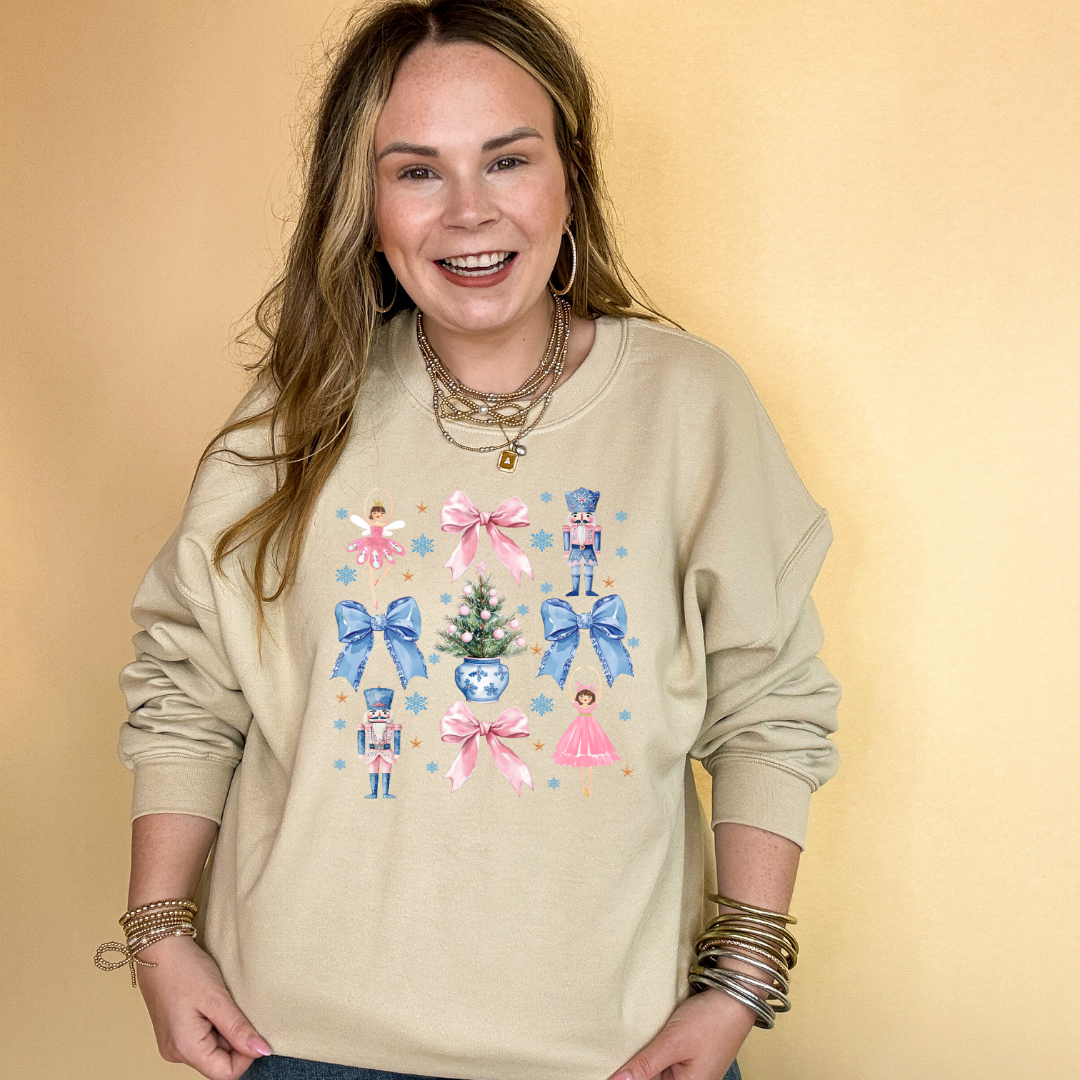 Online Exclusive | Coquette Bow, Ballerina and Nutcracker Graphic Sweatshirt in Multiple Color Options