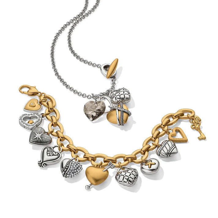 Brighton | One Heart Large Charm Bracelet in Two Tone