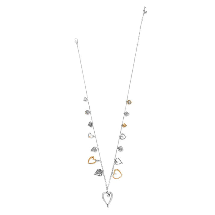 Brighton | One Heart Large Long Necklace in Two Tone