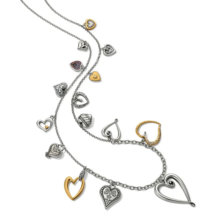 Brighton | One Heart Large Long Necklace in Two Tone