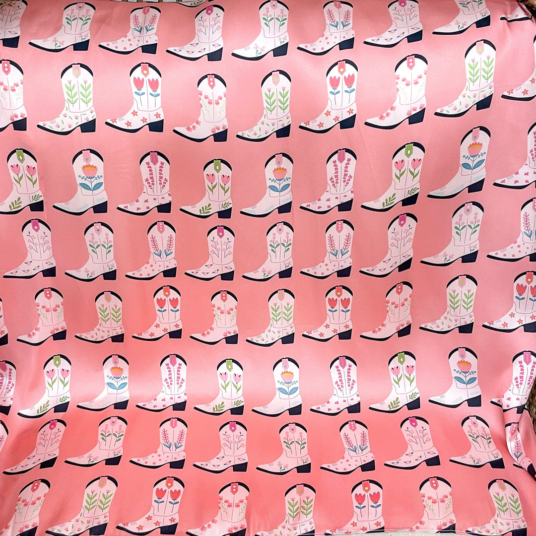 Boot Scootin Floral Wild Rag in Pink