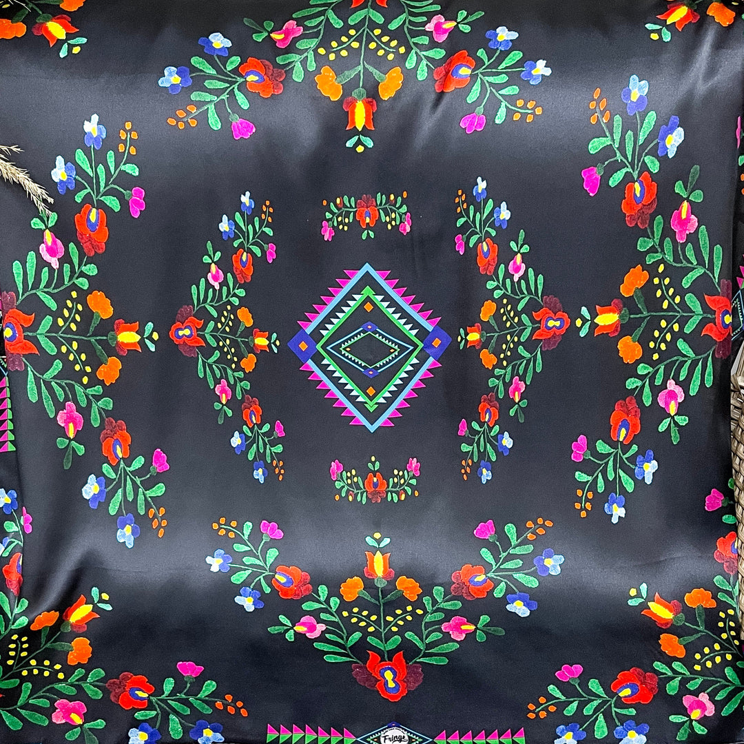 Fringe Scarves | Fiesta Wild Rag in Black