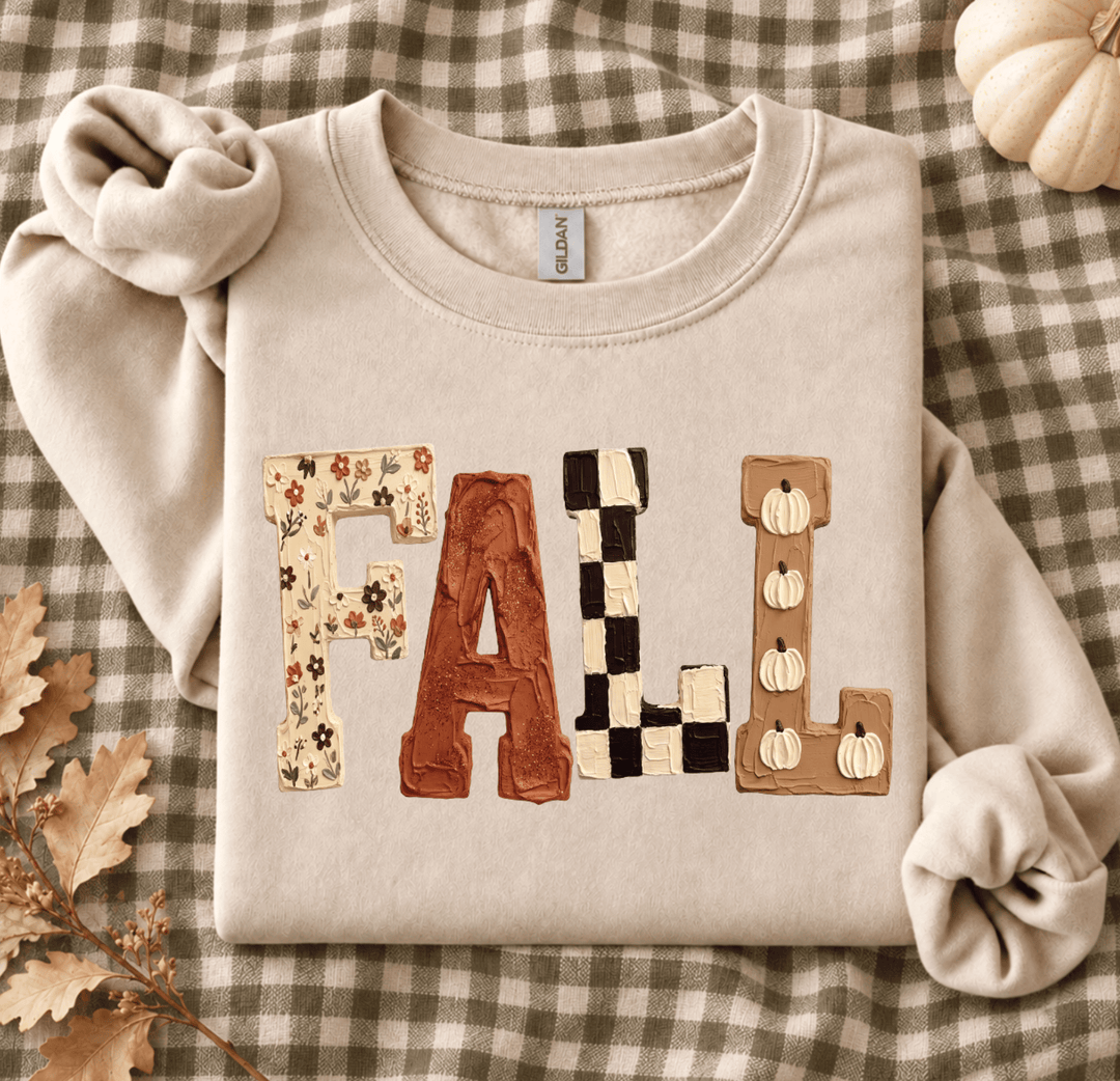 Made to Order | Painted Boho Fall Graphic Sweatshirt in Sand