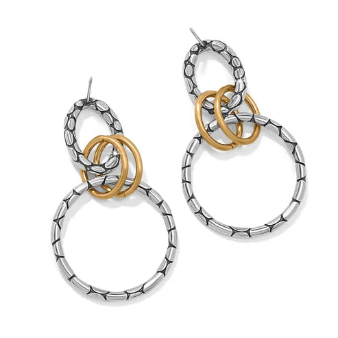 Brighton | Pebble Link Post Drop Earrings in Two Tone