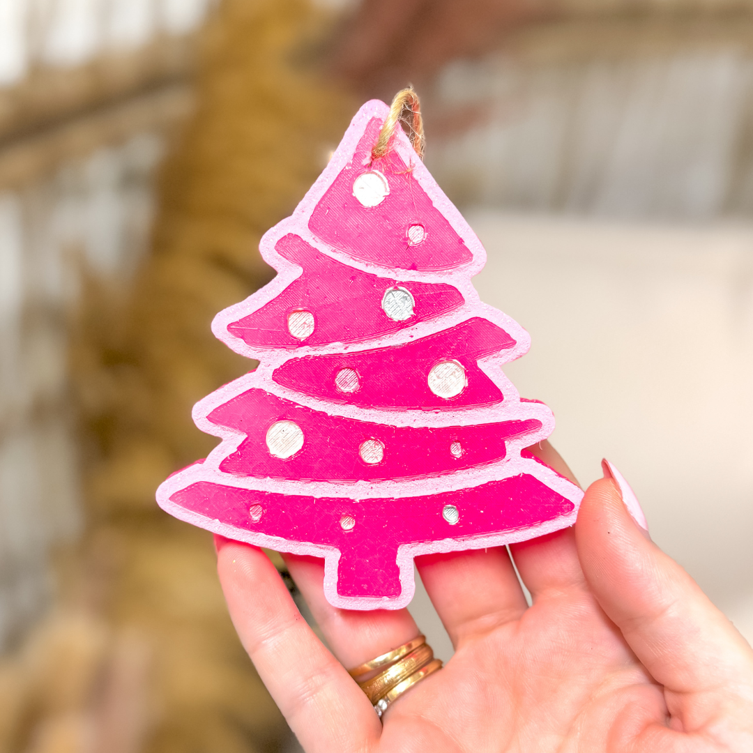 Pink Christmas Tree Car Freshie in Various Scents