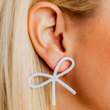 Linny Co | Lola Bow Earring in Baby Blue