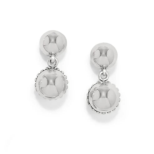 Brighton | Pretty Tough Bold Stud Post Drop Earrings in Silver
