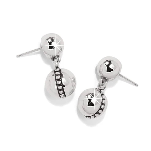 Brighton | Pretty Tough Bold Stud Post Drop Earrings in Silver