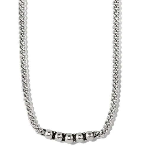 Brighton | Pretty Tough Chain Collar Necklace in Silver Tone - Giddy Up Glamour Boutique