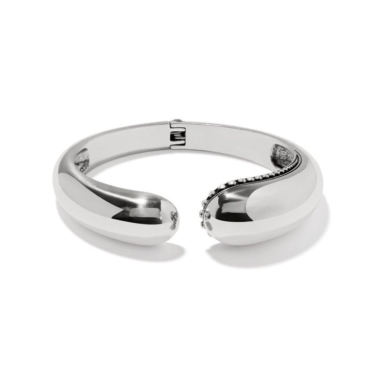 Brighton | Pretty Tough Droplet Silver Tone Hinged Bangle Bracelet