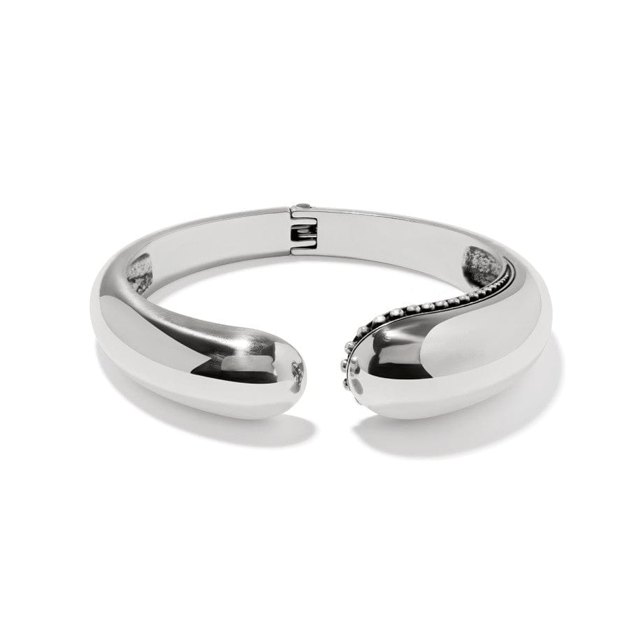 Brighton | Pretty Tough Droplet Silver Tone Hinged Bangle Bracelet