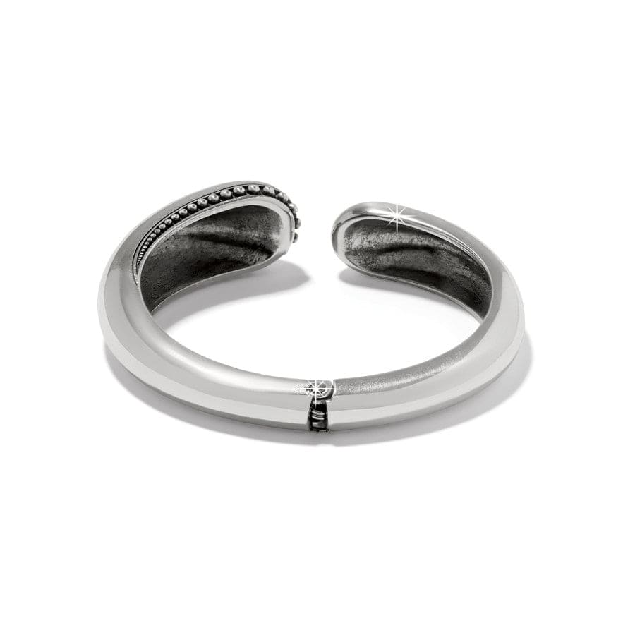 Brighton | Pretty Tough Droplet Silver Tone Hinged Bangle Bracelet