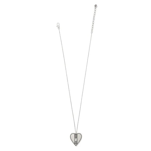 Brighton | Pretty Tough Gem Heart Necklace in Silver Tone