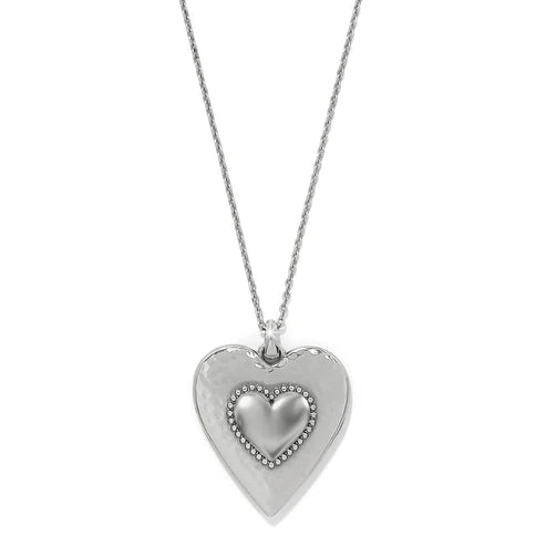 Brighton | Pretty Tough Gem Heart Necklace in Silver Tone