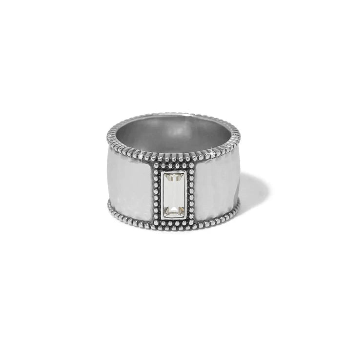 Brighton | Pretty Tough Gem Wide Band Ring in Silver Tone
