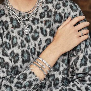 Brighton | Pretty Tough Groove Hinged Bangle Bracelet in Silver Tone - Giddy Up Glamour Boutique