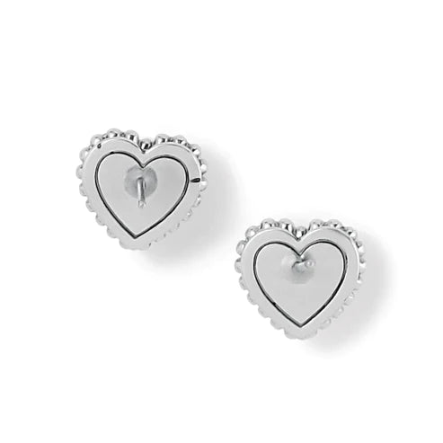 Brighton | Pretty Tough Petite Heart Post Earrings in Silver and Gold Tone