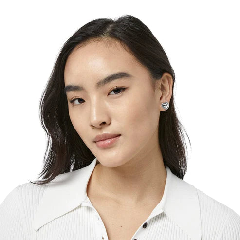 Brighton | Pretty Tough Petite Heart Post Earrings in Silver and Gold Tone - Giddy Up Glamour Boutique