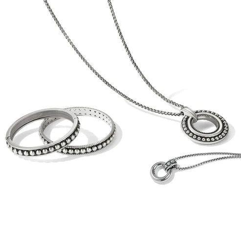 Brighton | Pretty Tough Pierced Bangle Bracelet in Silver Tone - Giddy Up Glamour Boutique