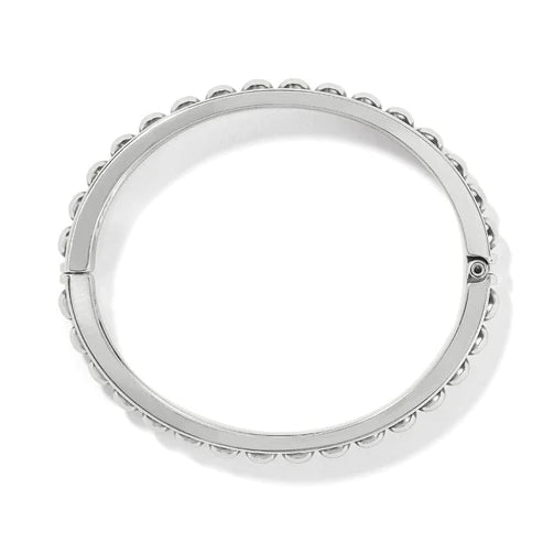 Brighton | Pretty Tough Stud Hinged Bangle Bracelet in Silver Tone - Giddy Up Glamour Boutique