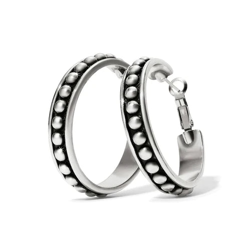 Brighton | Pretty Tough Stud Large Hoop in Silver Tone - Giddy Up Glamour Boutique