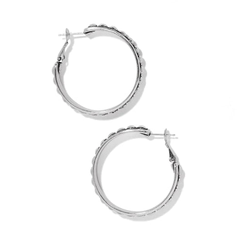 Brighton | Pretty Tough Stud Large Hoop in Silver Tone - Giddy Up Glamour Boutique