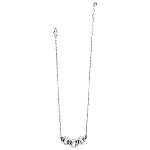 Brighton | Pretty Tough Stud Trio Necklace in Silver Tone - Giddy Up Glamour Boutique