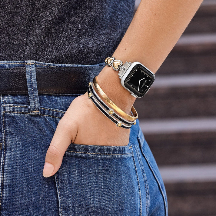 Brighton | Pretty Tough Two Tone Heart Watch Band in Gold and Silver