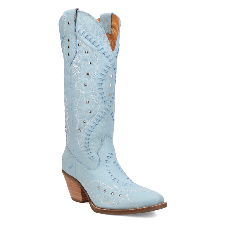 Online Exclusive | Dingo | Pretty 'N Pink Leather Boot in Blue **PREORDER